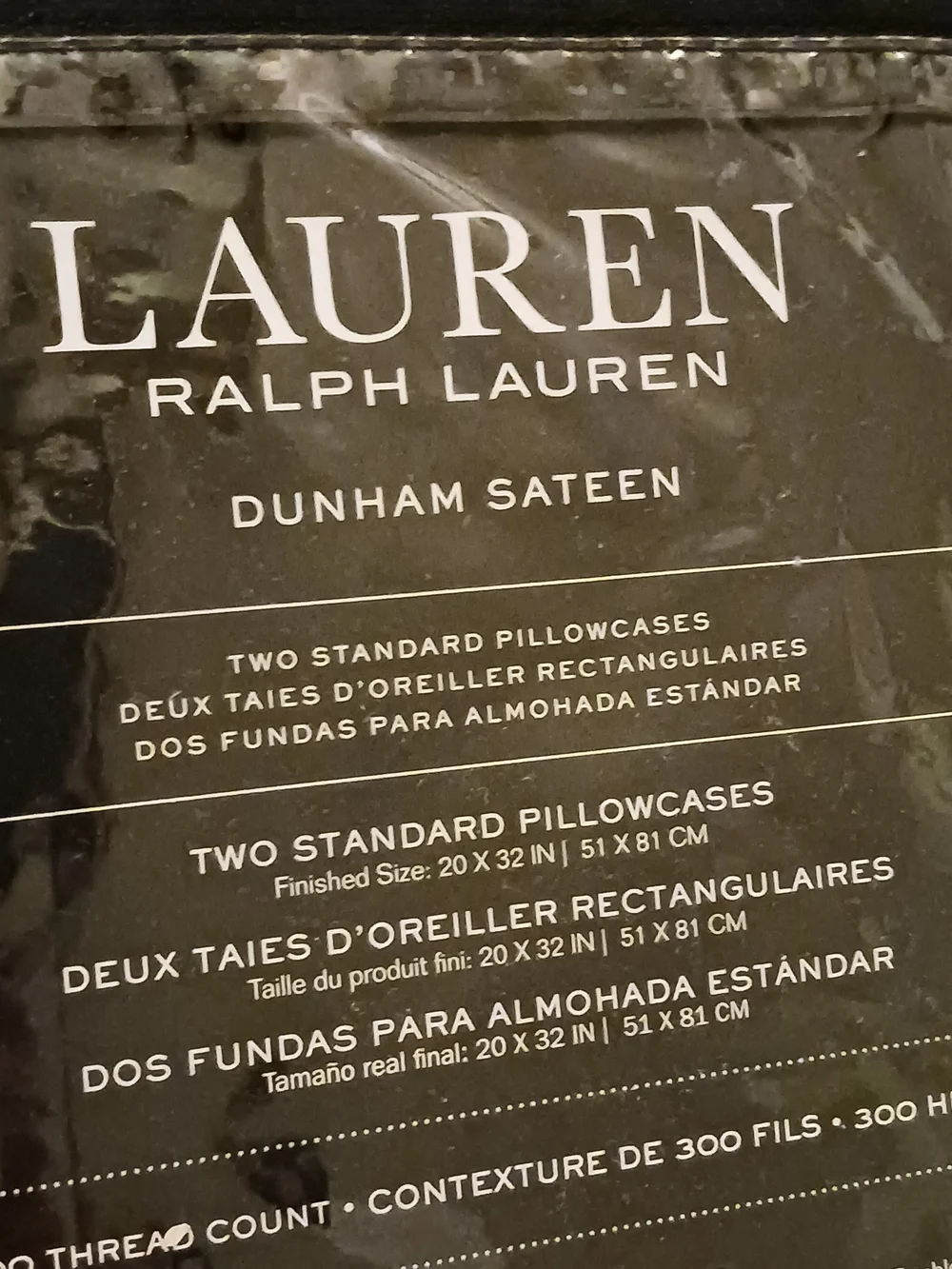 Ralph Lauren Dunham Sateen Standard Pillowcases - White 300 Thread Count